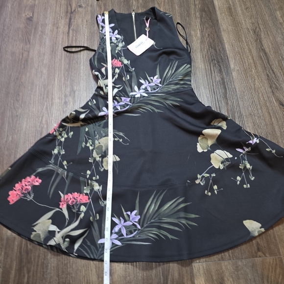 Ted Baker London Highland V Neck Skater Dress Sz 4 - Picture 9 of 13